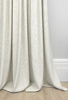 Laura Ashley Candy Stripe, Steel - Made to Measure Curtains